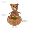 Artesanato de Rattan Imitação de Urso Animal Criativo Armazenamento Fruta Azul Enfeites de Sala de Estar Pães Cozidos Cesta de Pão Cozido Atacado