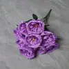 9 Peônias de Austin Decoração de Jardim para Casamento Enfeites Decoração de Interiores Flores Artificiais Adereços para Fotografia Flores Artificiais