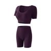 Traje Deportivo de Manga Corta, Cómodo, Sin Aros, con Soporte, Prueba de Impacto, Espalda Hermosa en Forma de I, Transpirable, Absorbente de Sudor y No Pegajoso