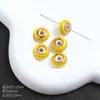 Contas de cerâmica pequenas em formato de disco voador, contas soltas para pulseira, material para DIY, contas de porcelana em formato de ábaco, acessórios para joias