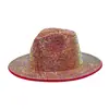Chapéu de cowboy de diamante transfronteiriço chapéu de laser de strass brilhante feriado festa de dança desempenho chapéu de diamante Chapéu de jazz