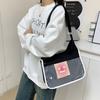 Bolsa Tote Transparente Estilo Japonês Versátil Bolsa de Bebê Bolsa de Ombro Estudante Feminina Bolsa Tote para Ir à Aula Bolsa Transversal