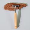 [Personalizado] Artículos desechables de hotel estilo retro B&B maquinilla de afeitar de mango de madera maquinilla de afeitar