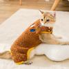 Pantalones con tirantes de cuatro patas de vellón granulado para otoño e invierno, ropa cálida para mascotas, oso de peluche, perro pequeño, gatito y gato.