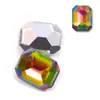 Suministros para Arte de Uñas Pegatinas de Joyería 6x8 mm Rectangulares Octagonales Diamantes de Cristal de Colores Estereoscópicos Diamantes de Cristal de Punta Inferior