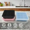 Bandeja de hielo recubierta más vendida transfronteriza, engrosada y con peso, silicona de grado alimenticio con tapa, molde de silicona para cubitos de hielo de 9 compartimentos