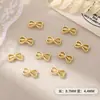 Decorações de Arte para Unhas com Laços Dourados e Prateados da Moda, Acessórios para Unhas DIY com Laços de Liga Metálica 3D Atacado