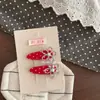 Pinza Elegante para el Cabello Estilo Coreano con Puntos y Forma de Gota de Agua, Diseño de Flor Hueca, Pinza Lateral Dulce Versátil y Pinza para el Flequillo
