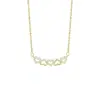 Collar de corazón calado de moda para mujer, estilo coreano y japonés, fresco y versátil, bañado con cinco corazones entrelazados, incrustado con circonita, choker para clavícula