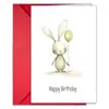 Shein Novo Conjunto de Envelopes para Cartão de Cumprimentos de Feliz Aniversário Ilustração de Animal com Balão Pintada à Mão Cartão de Aniversário Venda Quente Transfronteiriça