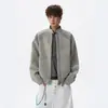 Chaqueta retro americana tie-dye mate con cuello alto para hombre, marca de tendencia primavera y otoño cleanfit abrigo de pareja deconstruido desgastado