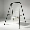 Silla Colgante Mecedora Interior y Exterior Hamaca Cuna Perezosa Cama de Red para Adultos Cesta Colgante Silla Cuna para Balcón del Hogar Silla Popular