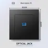 Hong Kong y Macao Enchufe USB Británico 13A con Enchufe de Carga Rápida Tipo-C Interruptor de Luz Estándar Británico Panel de Plástico Negro