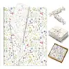 Wx166 Aquarela Flor Silvestre Papel Pera Nevado 17g Doce de Presente Papel de Embrulho à Prova de Umidade Orquídea Libélula Papel Copiador Decorativo