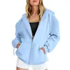 Comércio Exterior Transfronteiriço Amazon Aliexpress Moletom Jaqueta Blusa Casual com Cordão Zíper Capuz com Bolso