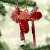Adornos Decorativos Árbol de Navidad Decoración del Hogar Vaquero Plano Occidental Cruzado Silla de Montar Occidental Adornos Colgantes Acrílicos Nuevos Productos