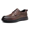 Zapatos de Cuero para Hombre Suela Suave Resistentes al Desgaste Formales de Negocios Zapatos Derby Boda Trabajo Trayecto Diario Zapatos de Cuero Estilo Hombre Dropshipping