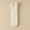 Meias Grossas de Coral Fleece Femininas Outono e Inverno Meia de Comprimento Médio com Forro de Fleece Espessadas Meias para Casa Dormir Chão Quentes Meias Lua