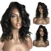 2024 Nueva peluca de cabello de fibra química para mujer africana negra parcial pequeña rizada ondulada corta rizada femenina en stock