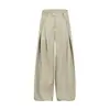 Pantalones Casuales de Corte Holgado con Caída, Diseño Desestructurado con Pliegues Modernos, Estilo Retro Americano Unisex de Yongfang para Hombre