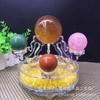 Decoração de bola de cristal branco natural, decoração de cristal rosa, decoração de matriz Sete Estrelas, cabeça da sorte, decoração para casa e escritório, atacado
