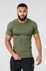 Nova Camiseta Esportiva Masculina Muscle Fit 2024 Verão Outdoor Academia Corrida Treino Elástica Manga Curta Masculina