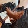 Bolsa Feminina de Nicho Francês Têxtil Bolsa Feminina 2024 Nova Bolsa de Bolinho Simples All-match Bolsa Transversal de Ombro