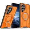 Funda Mecánica para Teléfono Samsung S26Ultra Transfronteriza A56 Soporte Magnético Giratorio Cubierta Protectora Anti-Caídas