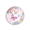 Nova Série Borboleta Roxa Artigos de Mesa para Festa Festa Guardanapo de Papel Copo de Papel Toalha de Mesa Prato de Papel Conjunto Decorativo