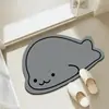 Alfombra de Piso Absorbente de Secado Rápido de Dibujos Animados para Baño Suave de Lodo Diatomeas Alfombra Irregular para Puerta Entrada de Inodoro Alfombra de Piso Resistente al Desgaste Antideslizante