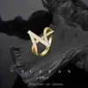 Anillo apilable de plata S925 con moissanita para uñas, diseño de nicho, personalidad, estilo minimalista Ins, sensación de alta gama