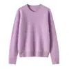 Nuevo Suéter de Cachemira para Mujer Otoño e Invierno, Suéter Base Jacquard de Cuello Redondo, Suave y Cómodo, Cálido, Lujo Ligero, Tejido Elegante