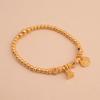 Vietnam Heritage antiga areia francesa ouro feliz sorte pulseira de bloqueio nova pulseira elástica sólida para casamento de mulheres