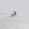 F136 Aleación de Titanio Fondo Puntiagudo Fondo Curvo Incrustado Hua Zi Pendientes Shijia Hua Zi Diamantes de Imitación Perforación de Hueso de Oreja Joyería Pendientes