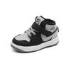 Dunk preto e branco panda sapatos infantis primavera e outono calçados esportivos de fundo sólido infantil Meninos e meninas Tênis de basquete alto sombra sapatos cinza