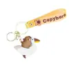 Chaveiro de PVC Capivara Personalizado Pingente de Silicone 3D Desenho Animado Fofo Presente para Crianças Pingente de Mochila Escolar