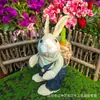 Creación Ambiental de Jardín de Infancia Rincón de Plantas Bosque-Temático Sala de Estar del Hogar Exhibición en Ventana Decoración de Bodas Accesorios Conejo Tejido de Paja Adornos