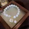 Pulsera de Gato de la Suerte para Mujer Diseño de Nicho Temperamento de Alta Gama Pulsera de Celebridad de Internet Accesorios para la Mano con Cuentas