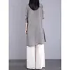 Camisa de Nuevo Estilo 2026 para Mujer en Tallas Grandes, Irregular de Longitud Media, Camisa Holgada de Manga Larga, Casual
