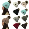 2018 AliExpress ebay Europa e os Estados Unidos novo boné de lã padrão CC moda bola de lã tricô feminino suéter boné de lã