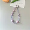 Pingente de Contas de Coroa para Corrente de Celular para Mulheres, Acessório de Capa de Celular de Luxo, Pulseira de Contas, Estilo Curto, Ornamento de Pulso de Nicho