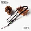 Pedra Ágata Natural Tecida à Mão com Corda para Colar DIY Corda Pingente de Jade Acessórios de Corda Venda por Atacado