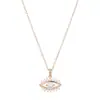 Collar Colgante Ojo de Plata S925 para Mujer Retro Lujo Accesible Gama Alta Collar Ojo de la Corona Diamante Super Brillante Cadena para Clavícula