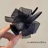 Grampo de cabelo com cabeça de bola feminino verão simples temperamento flor rede nuca pinça para cabelo coque grampo de cabelo