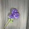 Flor Artificial Roseira Lichia de Três Cabeças Decoração de Flor Artificial Estilo Europeu para Casa Hotel Casamento Guia de Estrada Adereços de Fotografia