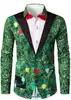 Otoño 2026 Nuevo Estación Independiente de Amazon Camisa de Manga Larga de Moda Camisa Navideña Impresa en 3D Ropa para Hombre
