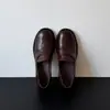 Mocasines Coreanos Mujer Primavera Otoño JK Tacón Grueso 2026 Nuevos de Moda Tacones Altos Estilo Británico Zapatos Pequeños de Cuero para Viajar Zapatos Individuales