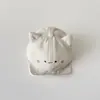 Yipan Novo Chapéu de Gatinho Fofo para Bebês Outono/Inverno Ins para Meninos e Meninas Gorro Quente de Aba Plana para Bebê Boné de Baseball