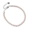 Pulsera de perlas Shijia de plata de ley 925 para mujer, sencilla, tejida apilada, elegante, diseño único, pulsera combinable B6601