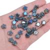 10 Estrellas Pentagonales de Vidrio Multicolor Chapado Color Aurora Cristales Mágicos Cuentas Accesorios de Material para Pulsera DIY Hecha a Mano